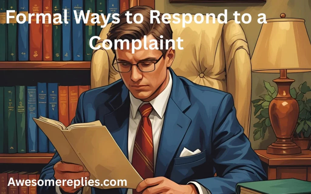 Formal Ways to Respond to a Complaint