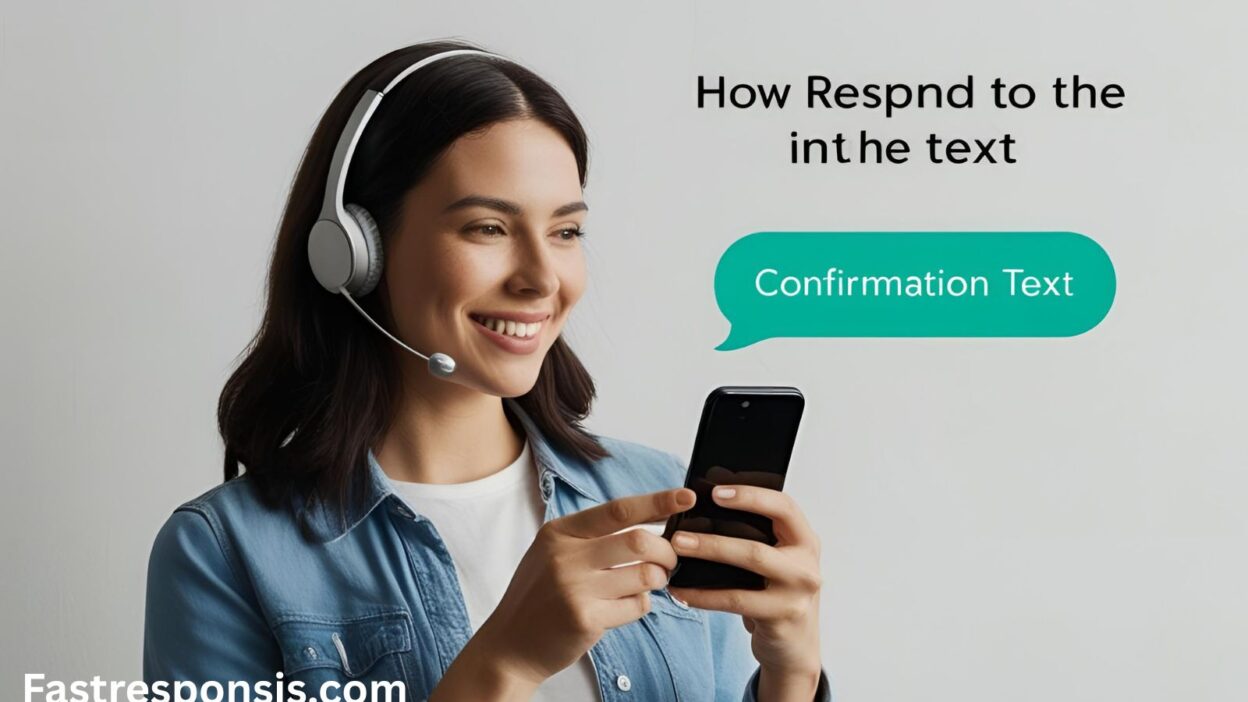 How to Respond to a Confirmation Text?