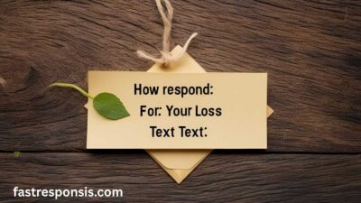 How to Respond to Sorry for Your Loss Text?