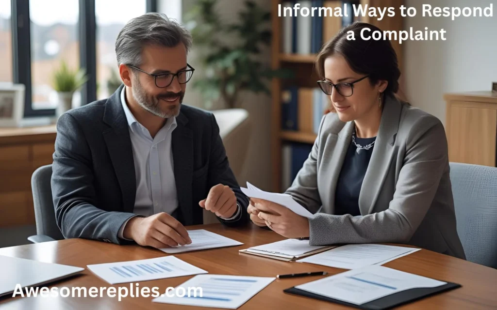 Informal Ways to Respond to a Complaint