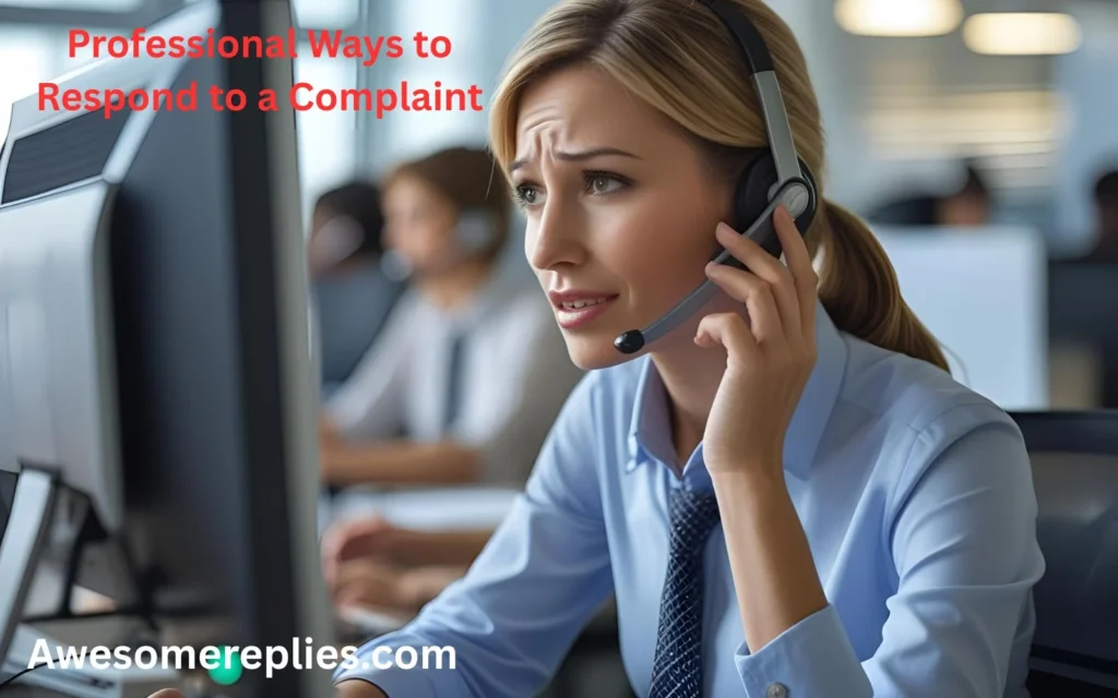 Professional Ways to Respond to a Complaint